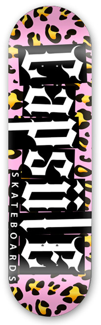 pink punk leopard strongest skateboard