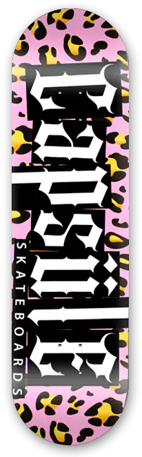 pink punk leopard strongest skateboard